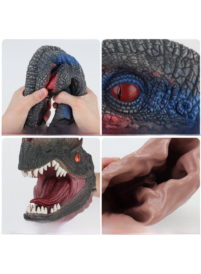 Science And Education Cognitive Toy Simulation Dinosaur Marine Animal Children Interactive Entertainment Model Gloves-Color:X350 Southern Behemoth Dragon Hand Puppet Head (green) - Image 4